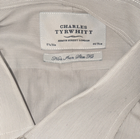 Charles Tyrwhitt Light Gray Dress Shirt - Picture 2 of 4